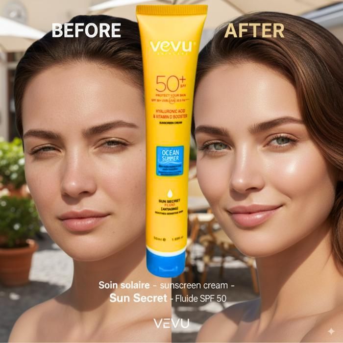1. Soin UV - Crème Solaire Haute Protection - Sun Secret - Fluide SPF 50