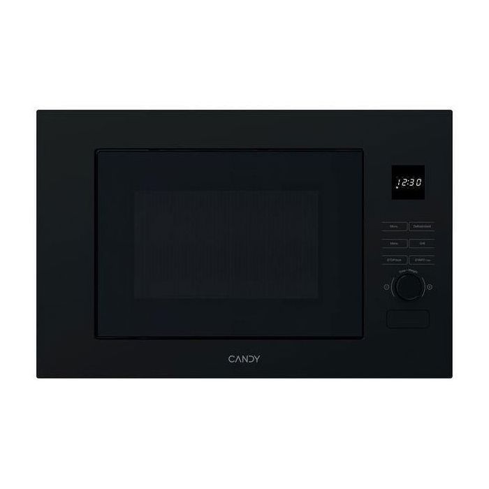 Candy Micro-ondes encastrable en verre noir avec grill 20L Afficheur tactile start express easy touch 60x38cm