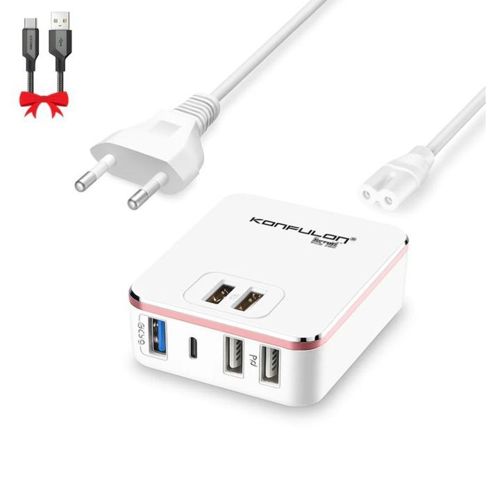 Chargeur Konfulon C29D – 6 Ports USB + CABLE RECCI