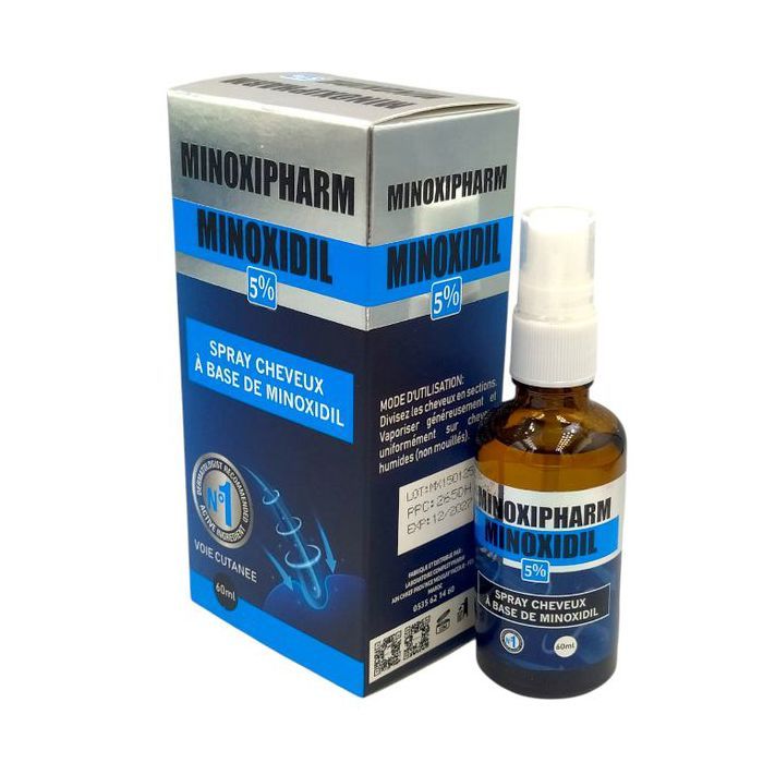 Minoxidil SPRAY minoxipharm 5%. POUR LA CHUTE DE CHEVEUX pour homme ou femm