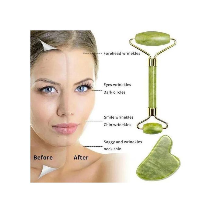 Rouleau de massage Gua Sha à double extrémité, pour le visage, le corps, les pieds et le dos, anti-rides