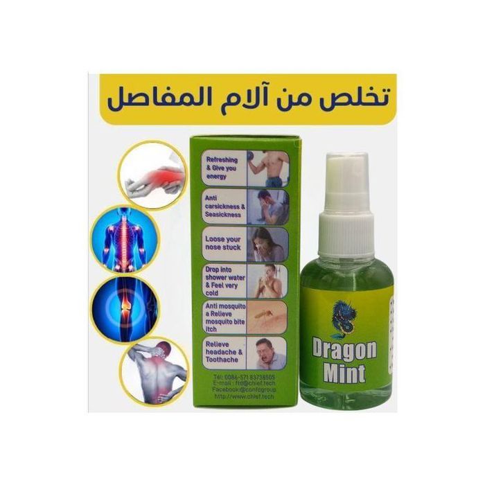 Dragon mint  Spray analgésique pour un soulagement rapide de la douleur, des entorses et des foulures 50ml