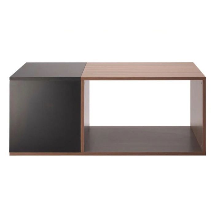 Table basse - GENERIC - Noyer extra / Noir - 1100 x 600 x 440 mm - Rectangulaire - Contemporain