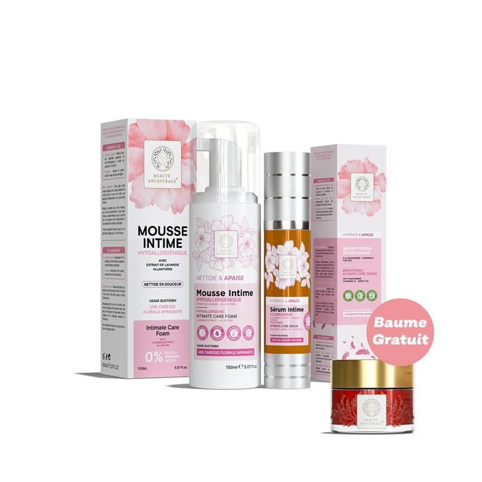 Kit hygiène intime éclaircissant - Mousse & Sérum - Douceur - Unification du teint - Zones sensibles