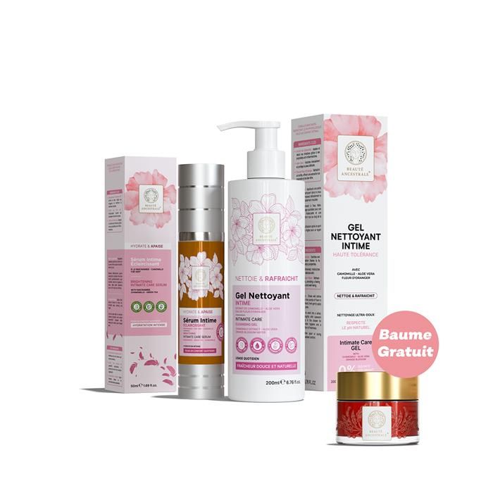 Kit hygiène intime éclaircissant - Gel & Sérum - Sans parfum - Parfum de synthèse - Confort quotidien