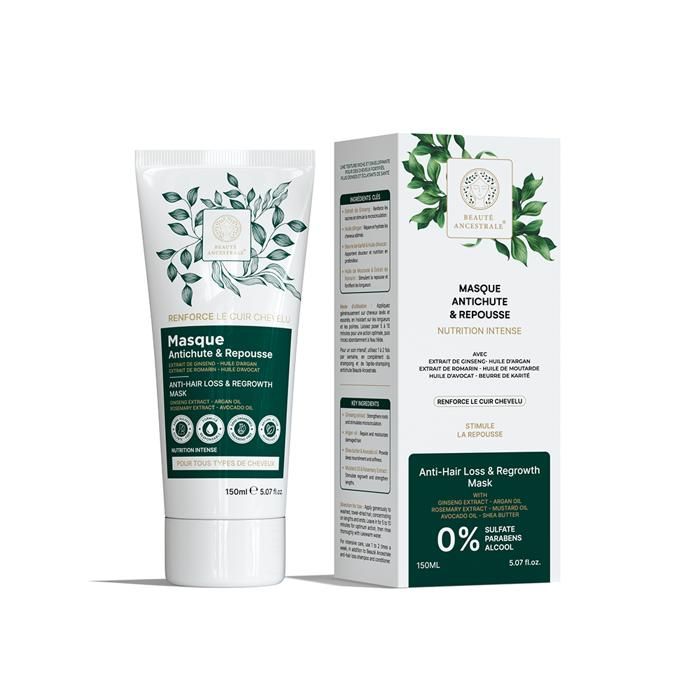 Masque Antichute - 150ml - Renforce les racines - Stimule la repousse - Nourrit les cheveux