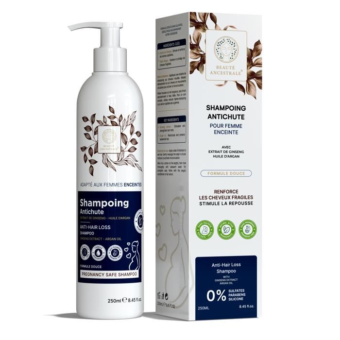 Shampoing antichute - Femme enceinte - 250ml - Hypoallergénique - Sans sulfates