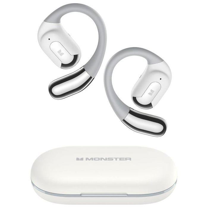 Monster Ecouteur ouvert AC317 Bluetooth 5.4 son stéréo, 24h, appels cristallin tactile, écouteurs sans fil à oreilles ouvertes