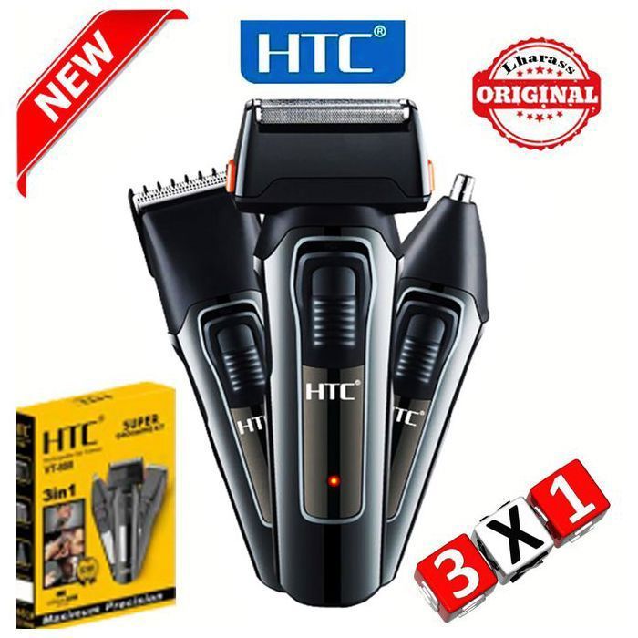 Tondeuse 3-en-1 - HTC - AT-1088 - Rasoir de Précision - Rechargeable - Autonomie 50 min