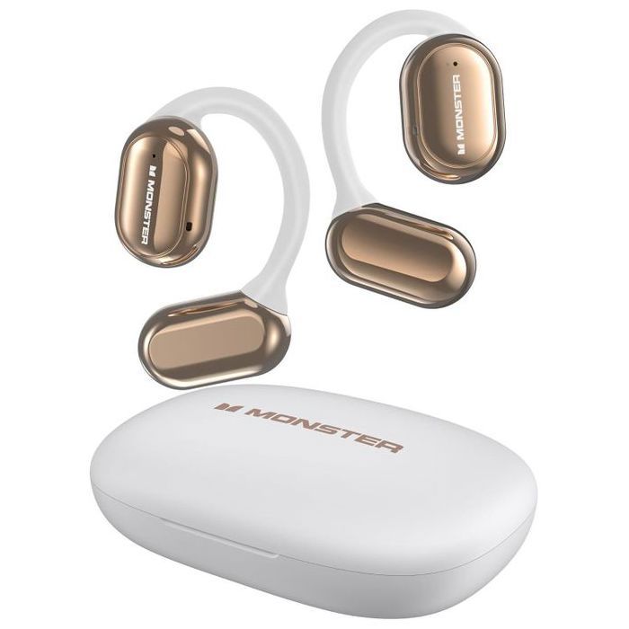 Écouteurs sans fil - MONSTER - Open Free AC100 - Bluetooth 5.3 - 30h autonomie - IPX5 étanches