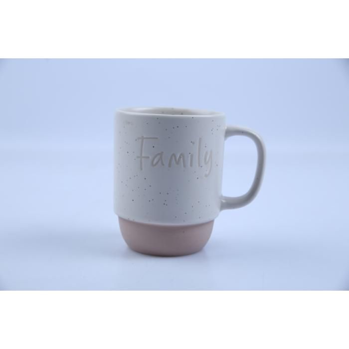 Mug - GENERIC - Bonheur - 400 ml - Beige - Élégant - Compatible lave-vaisselle