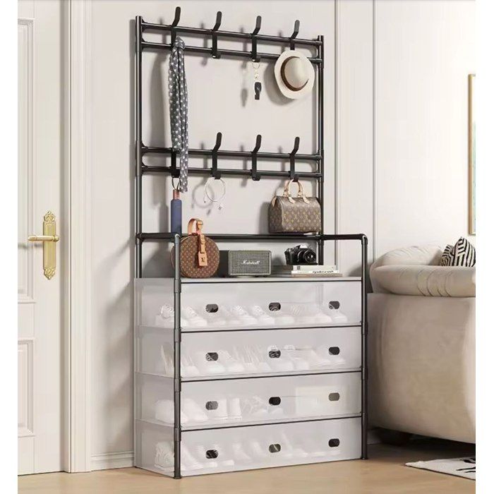 Portant Multifonction - Rangement Pratique pour Vêtements et Accessoires, couleur aléatoire