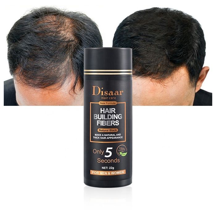 Fibres capillaires densifiantes : en 5 secondes Pour cheveux gris, noirs et clairsemés (Black)