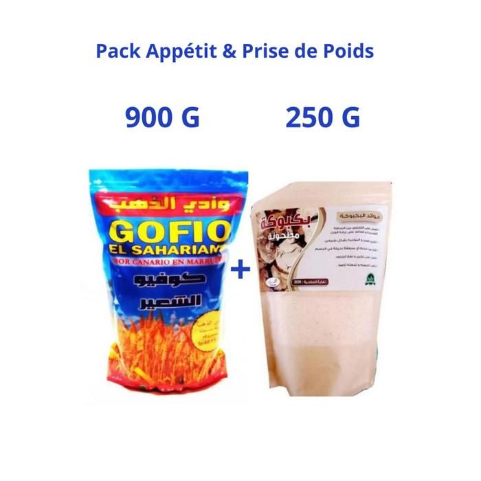 Gain+ Naturel – Gofio d’Orge 900g & Poudre de Bakbouka 250g