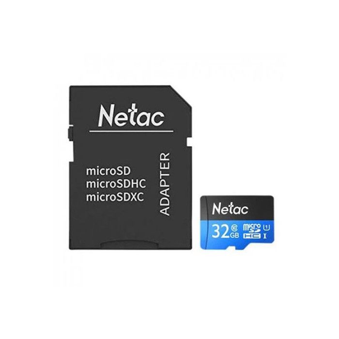 P500 MicroSDHC Card with SD Adapter U1 Class 10 - 32GB (NT02P500STN-032G-R)