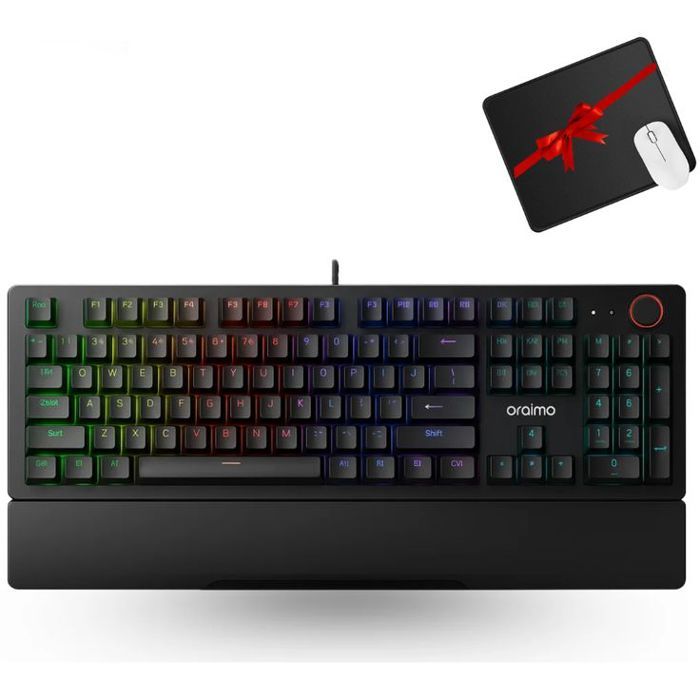 Clavier Mécanique Gaming Oraimo HyperType  avec tabis souris gratuits