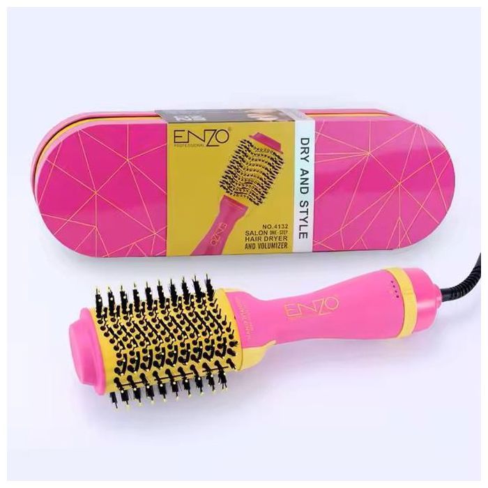 Enzo Brosse coiffante électrique 1000 watts, sèche-cheveux et lisseur 3 en 1 pour tous types de cheveux