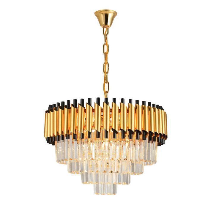 Lustre en Cristal - GENERIC - 30cm - Doré - 6 ampoules - Design Contemporain