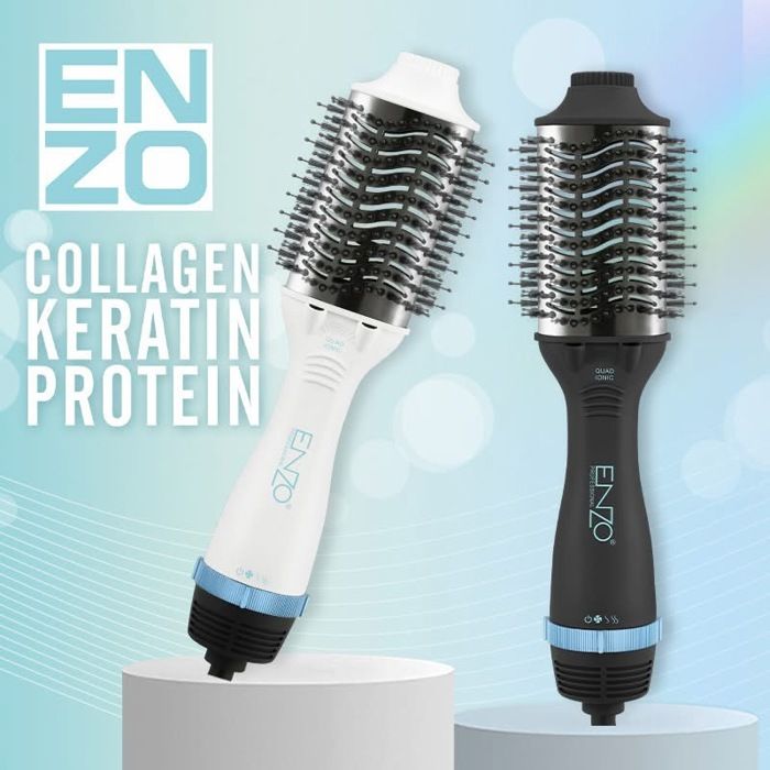 ENZO PROFESSIONAL Sèche-cheveux multifonctionnel, brosse chauffante
