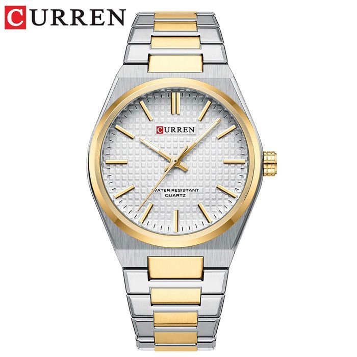 CURREN – montre à Quartz pour hommes, en acier inoxydable, tendance, sport, lumineuse, étanche, nouvelle collection 8439