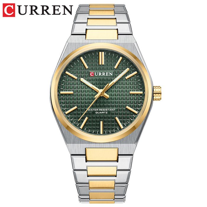 CURREN – montre à Quartz pour hommes, en acier inoxydable, tendance, sport, lumineuse, étanche, nouvelle collection 8439