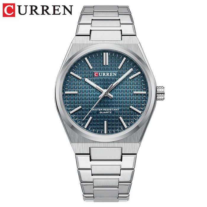CURREN – montre à Quartz pour hommes, en acier inoxydable, tendance, sport, lumineuse, étanche, nouvelle collection 8439