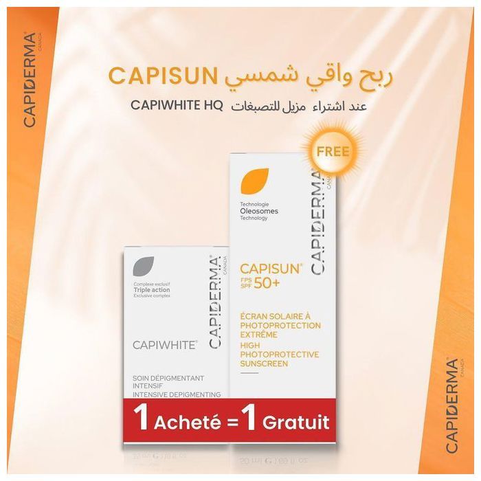 Capiderma - Pack CAPIWHITE soin dépigmentant intensif 35ml + CAPISUN Ecran solaire invisible 50ml