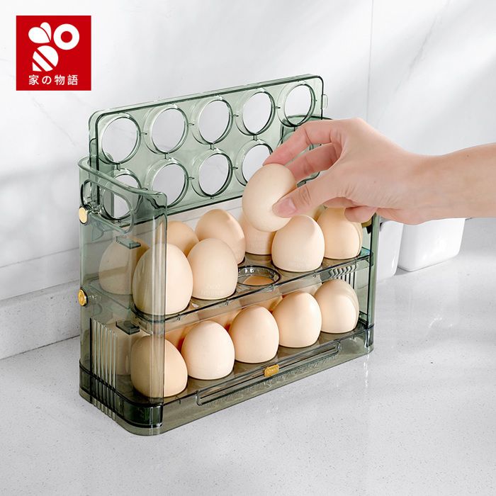 Boîte à œufs à trois niveaux pour porte de réfrigérateur