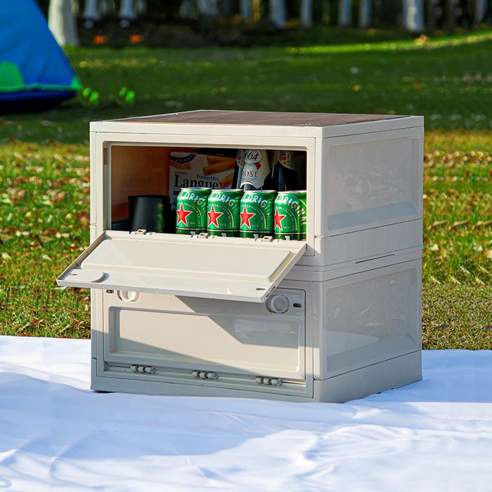 Boîte de rangement pliable à ouverture latérale