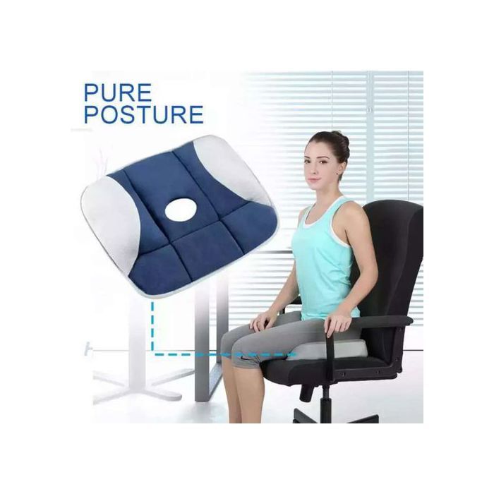 Coussin Siege Orthopédique Bonne Posture contre Douleur Dos / Sciatique / Coccyx