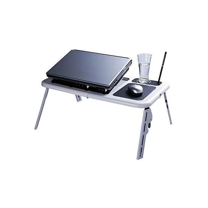 Table de pc portable réglable avec ventilateur de refroidissement intégré