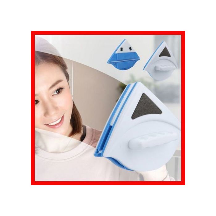Fenêtre Glass Nettoyage Window Wiper Double Sided Cleaning Brush Tools - BLANC -