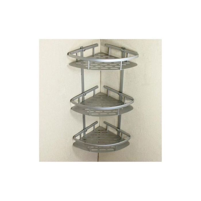 Organisateur_-- étagère murale--_ d'angle de 3 coins en Aluminium