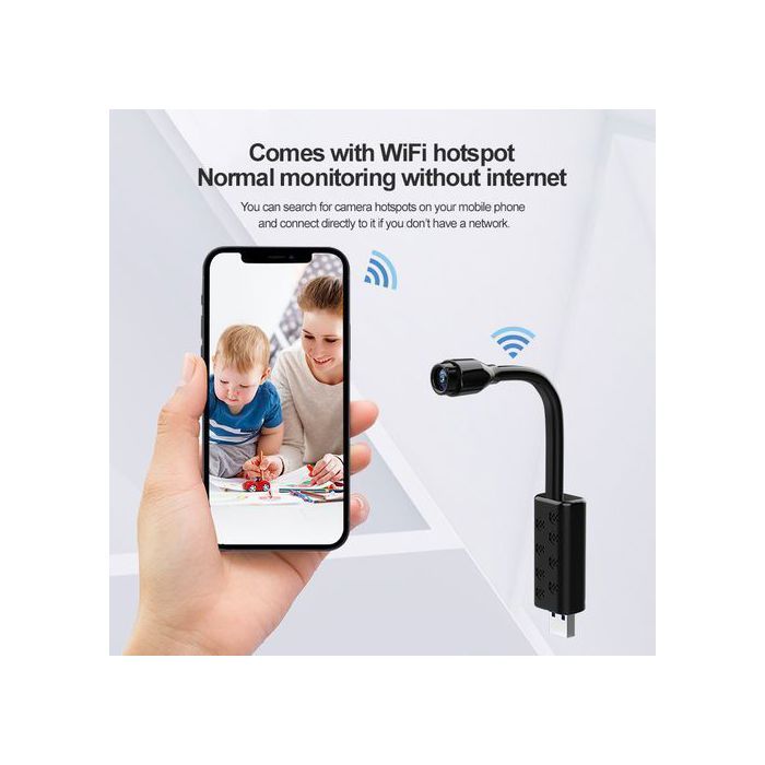 Mini caméra de Surveillance IP Wifi USB Full HD 1080P,