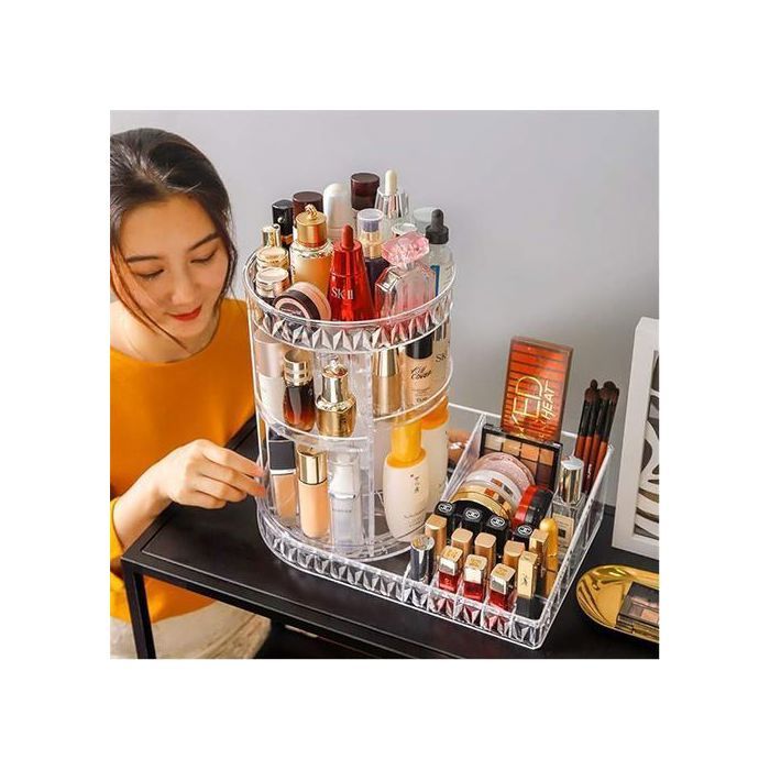 Boîte de rangement transparente pour maquillage, présentoir de rouge à lèvres