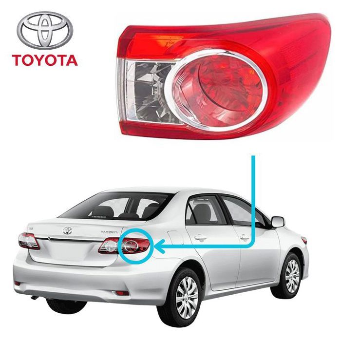 Feu Rouge Arrière Droit Pour Toyota Corolla