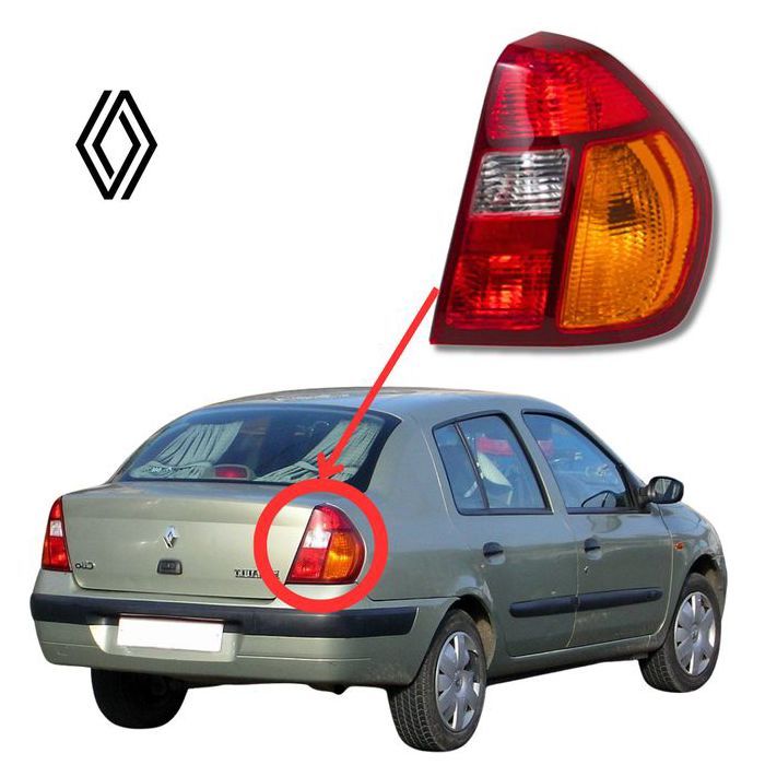 Feu Rouge Arrière Droit Orange Pour Renault Clio II 2 Classic