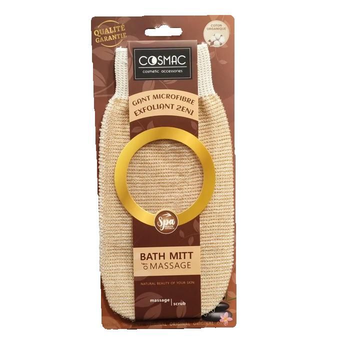Gant de bain double face - COSMAC - 2 en 1 - Exfoliation douce - Nettoyage efficace - Mixte