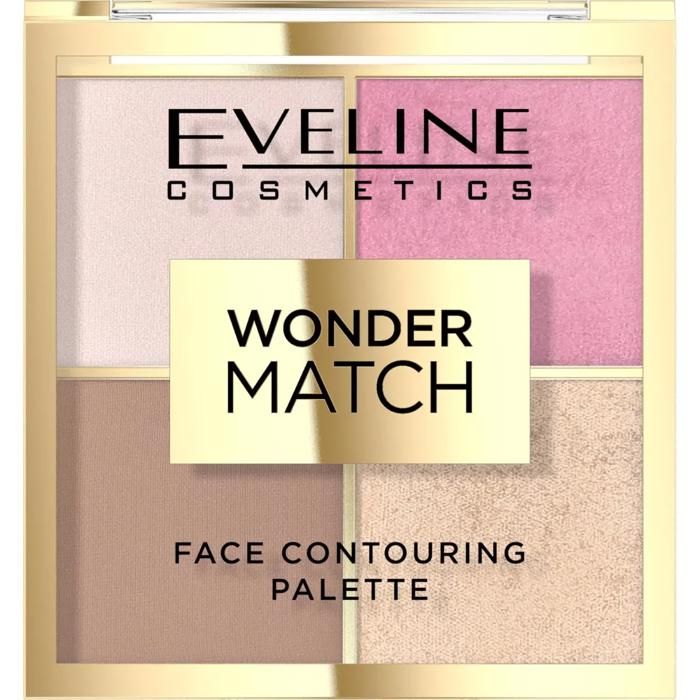 Palette contouring visage - EVELINE - Wonder Match N°01 - 3-en-1 - Multicolore - Illumine le teint