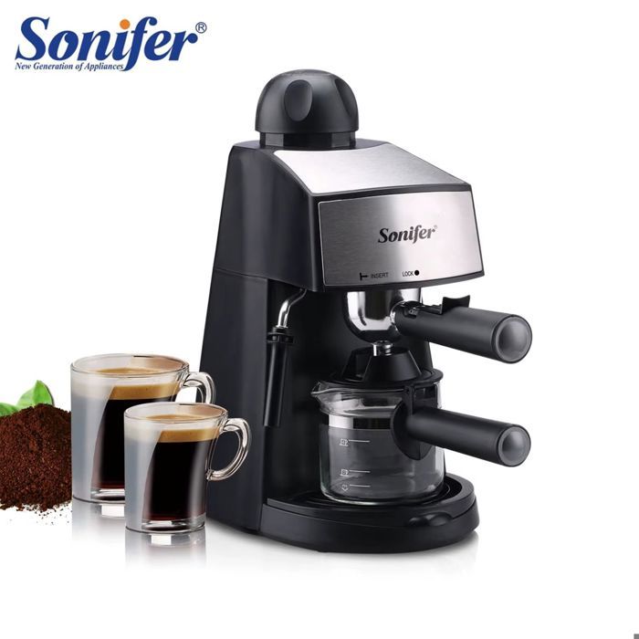 Sonifer – Machine à café Expresso italienne, appareil électrique Semi-automatique, mousseur à lait Dolce