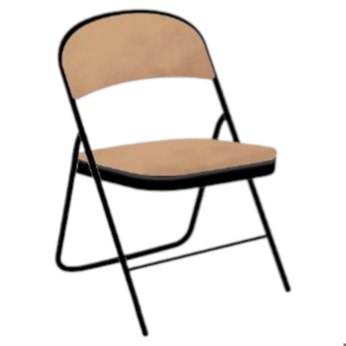 Chaise pliante - GENERIC - Velours beige - Assise renforcée - Pliage facile - Confort optimal