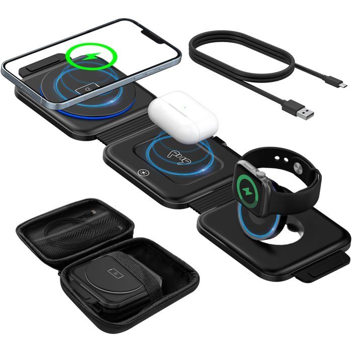 Chargeur sans fil 3en1 pliable MF109397 - CITYTEK