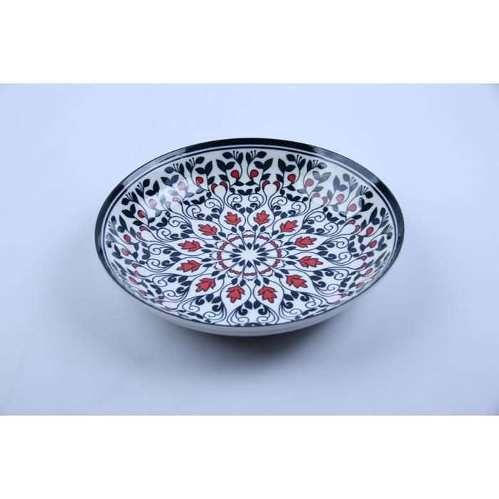 Assiette creuse ronde Rosace en porcelaine 17,8 cm