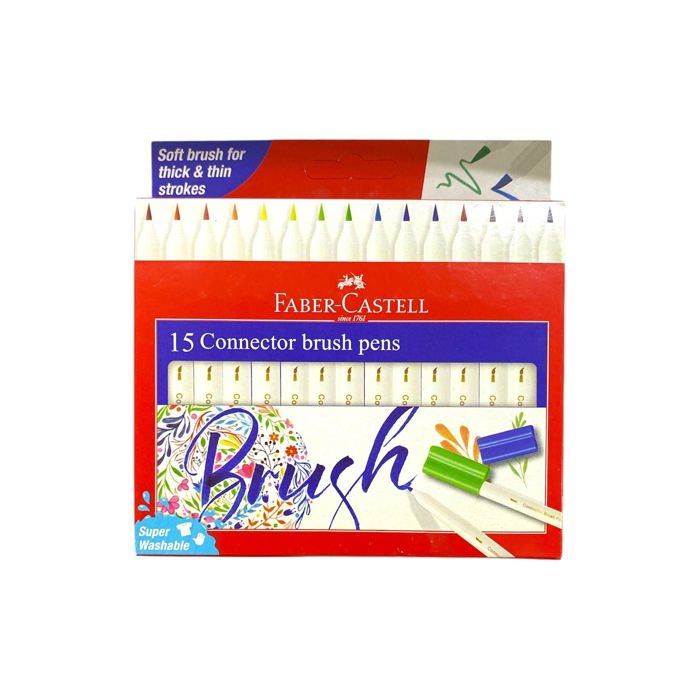 Lot de 15 feutres pointe plume Faber-Castell