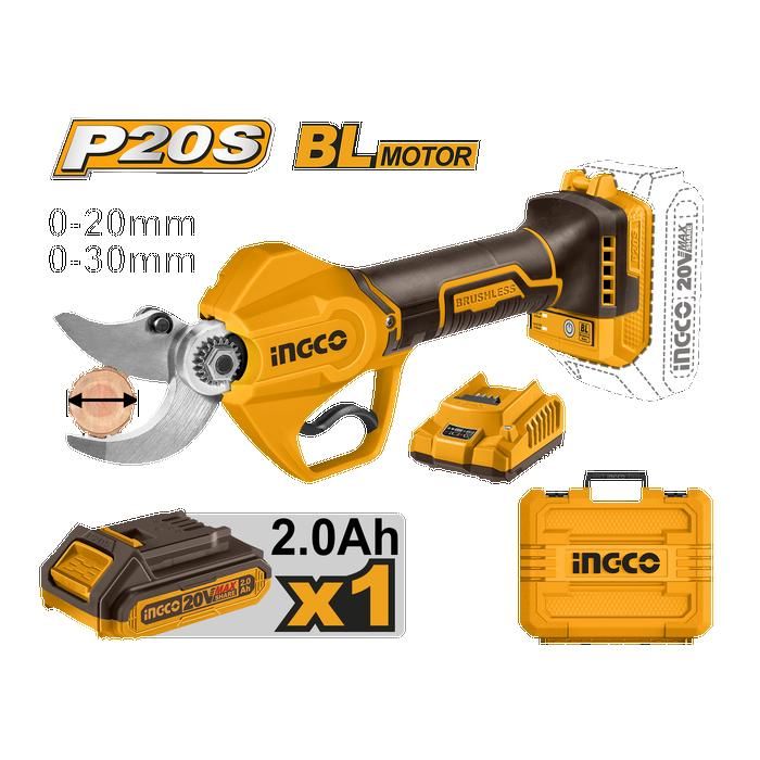 INGCO - Cisaille droite 20V 1Batterie