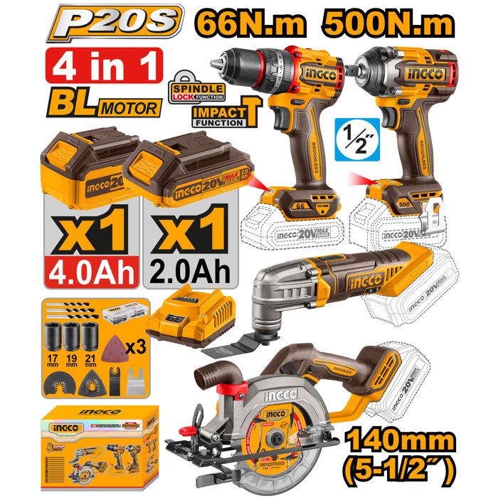 Votre atelier mobile signé INGCO – 4 outils, zéro contrainte