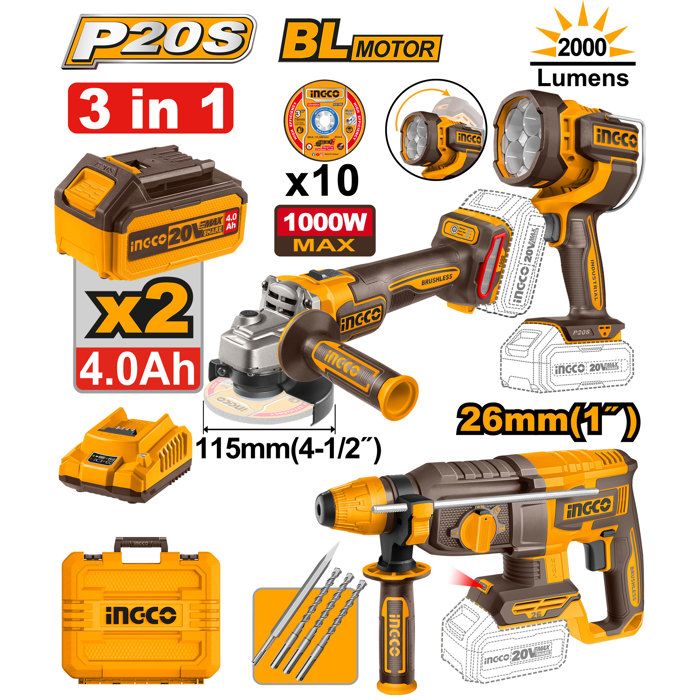 Le trio gagnant INGCO : puissance, liberté, efficacité !