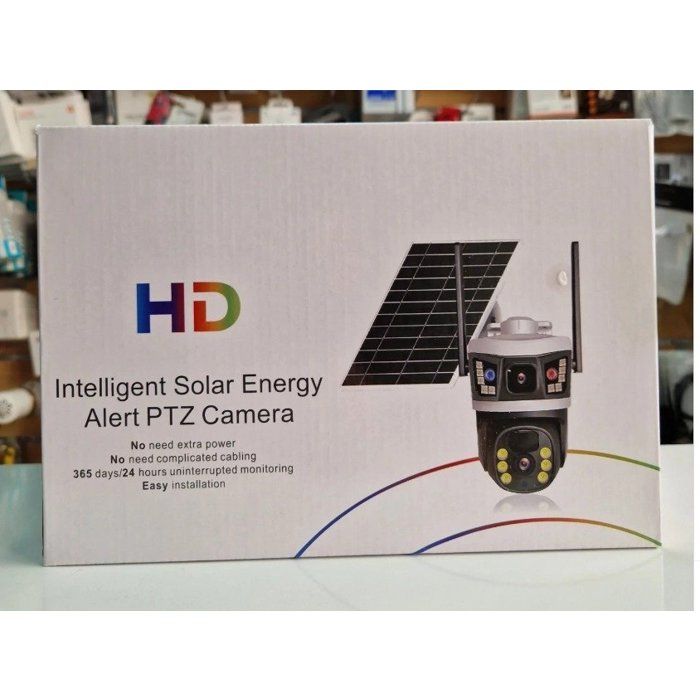 Caméra de Surveillance PTZ Solaire – HD Intelligent Solar Energy