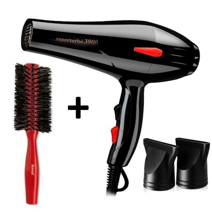 Sèche-cheveux - Faba - Super Turbo 3900 - 1800W - 2 vitesses - Brosse de brushing incluse