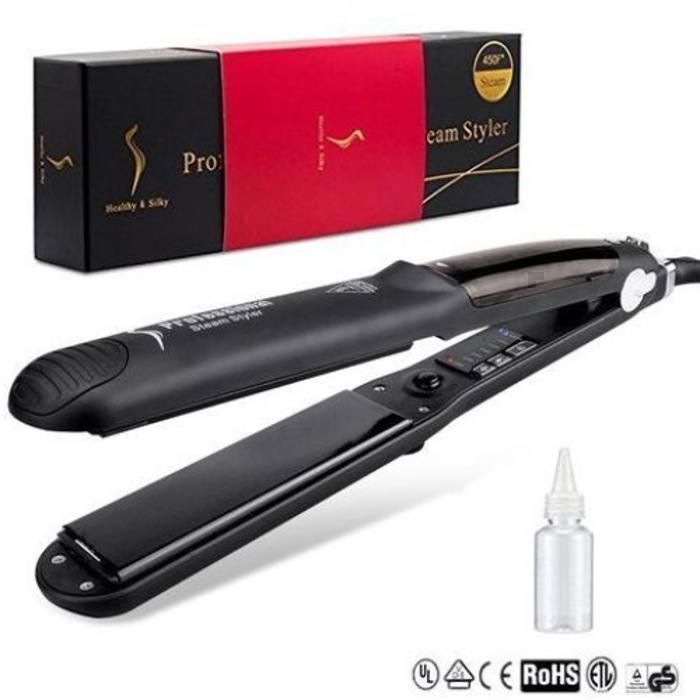 Hair Salon Steam Flat Iron Hair Straightener Straightening Styler Professional
